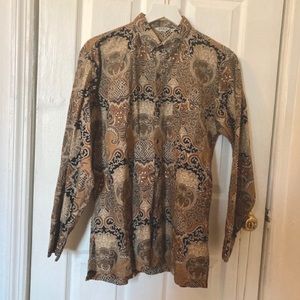 Vintage paisley button down shirt